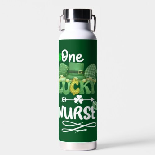 One Lucky nurse with gnomes  Water Bottle