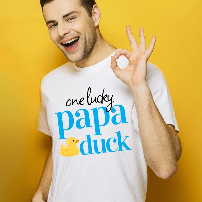 One Lucky Papa Duck 1st Birthday Celebration T-Shirt (Creator Uploaded)