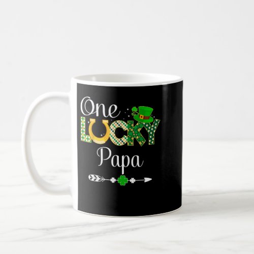 One Lucky Papa St Patricks Day Shamrock for Dad Gr Coffee Mug