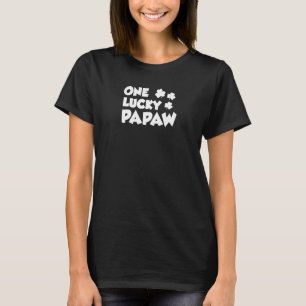 One Lucky Papaw Grandpa Shamrock St Patricks Day T-Shirt