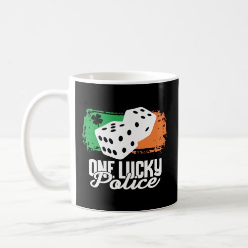 One Lucky Police Dice Game  Family Group Matching  Coffee Mug