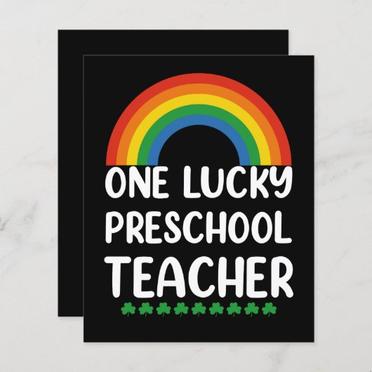 One Lucky Preschool Teacher St. Patrick's Day (Front/Back)