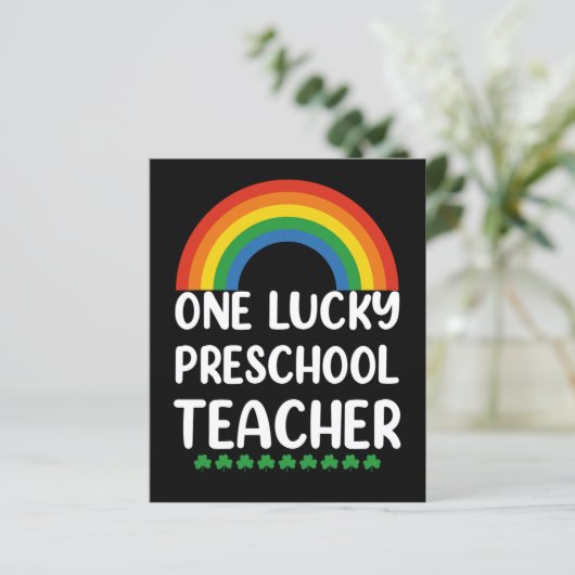 One Lucky Preschool Teacher St. Patrick's Day (Standing Front)