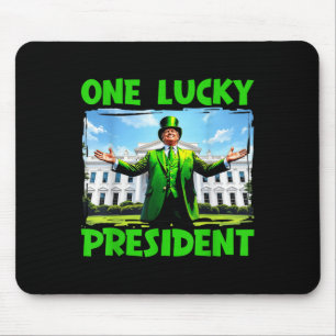 One Lucky President Trump St Patricks Day Irish Sh Mouse Pad