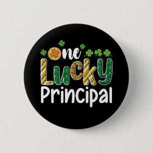 One Lucky Principal School St Patrick's Day Button