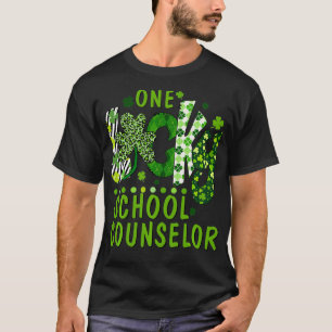 One Lucky School Counselor Shamrock Teacher St Pat T-Shirt