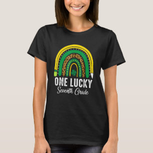 One Lucky Seventh Grade Rainbow St Patricks Day Te T-Shirt