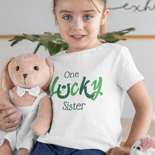 One Lucky Sister  Customizable St Patricks Day T_Shirt