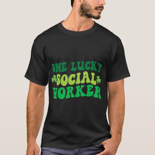 One Lucky Social Worker St Patricks day funny sham T_Shirt
