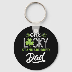 One Lucky Standardbred Horse Dad Irish Horseback R Keychain