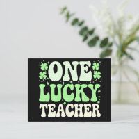 One Lucky Teacher Groovy Retro Teacher St Patricks