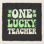 One Lucky Teacher Groovy Retro Teacher St Patricks Scarf<br><div class="desc">One Lucky Teacher Groovy Retro Teacher St Patrick's Day</div>