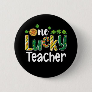 One Lucky Teacher School St Patrick's Day Button