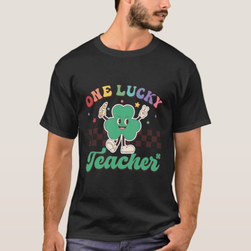 One Lucky Teacher Shamrock Teacher St Patricks Day T_Shirt