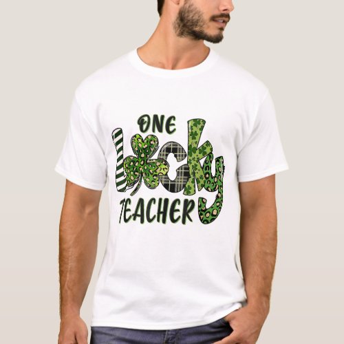 One Lucky Teacher Shirt School Teachers Gift St Pa