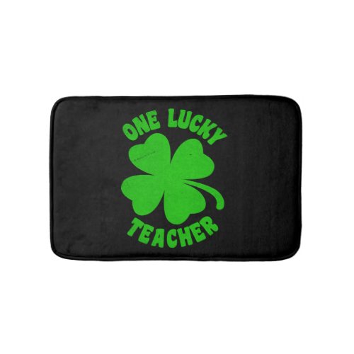 One Lucky Teacher St Patrick s Day Bath Mat