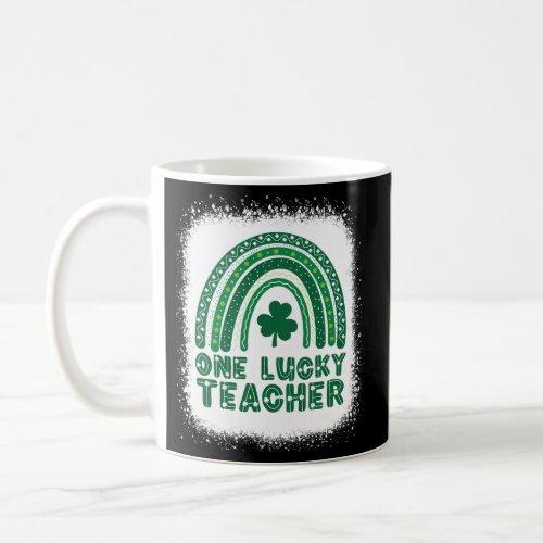 One Lucky Teacher St PatrickS Day Rainbow Coffee Mug