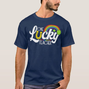 One Lucky Teacher St Patricks Day Shamrock Kinderg T-Shirt