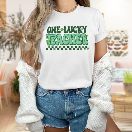 One Lucky Teacher St Patricks Day  St Pattys Day T_Shirt