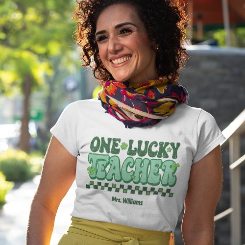One Lucky Teacher St Patricks Day T_Shirt