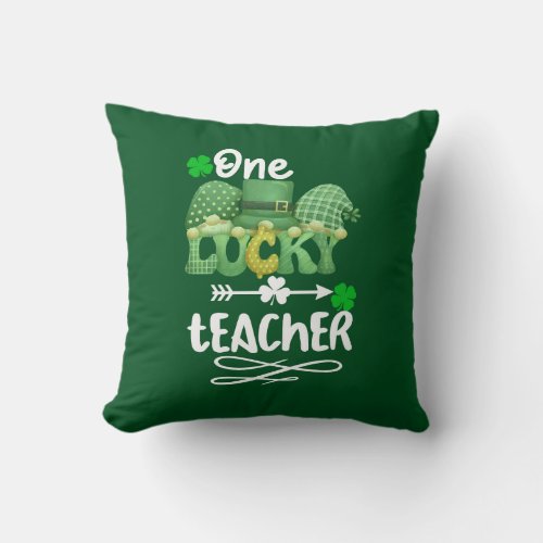 One Lucky Teacher Throw Pillow