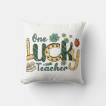 One Lucky Teacher Throw Pillow
