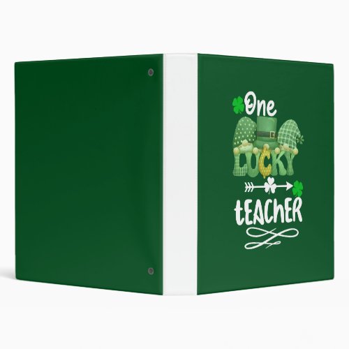 One Lucky teacher with gnomes  3 Ring Binder