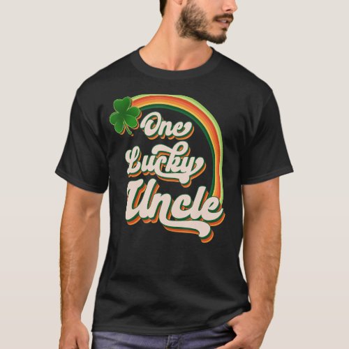 One Lucky Uncle  Irish C St Patricks Day Vintage T_Shirt