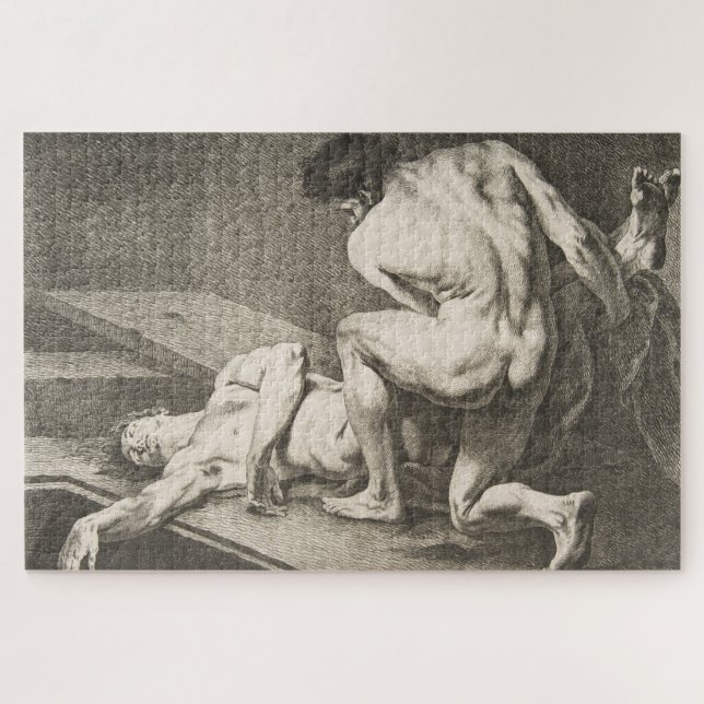 One Man Lifting the Legs of Another Man Jigsaw Puzzle (Horizontal)