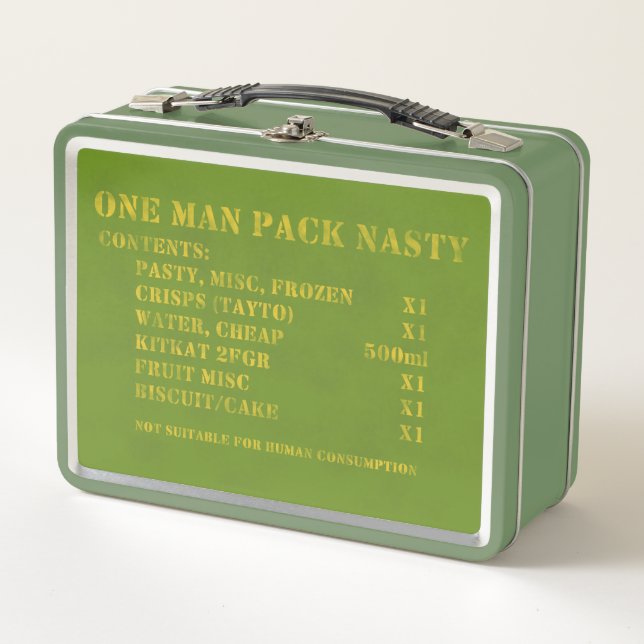 One Man Pack Nasty Metal Lunch Box (Front)