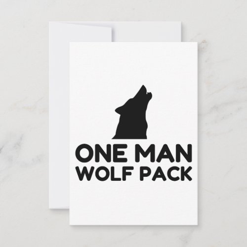 One Man Wolf Pack Thank You Card
