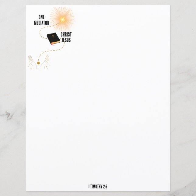 One Mediator Christian Stationery (Front)