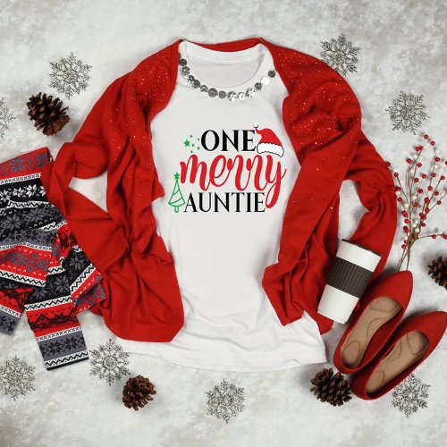 One Merry Auntie Christmas T_Shirt