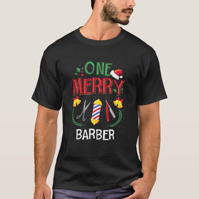 One Merry Barber Beard Grooming Ugly T-Shirt (Front)