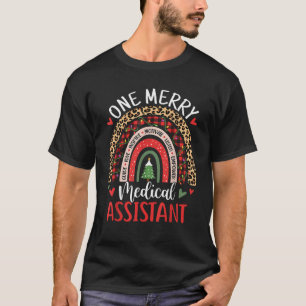 One Merry Medical Assistant Rainbow Christmas CMA T-Shirt