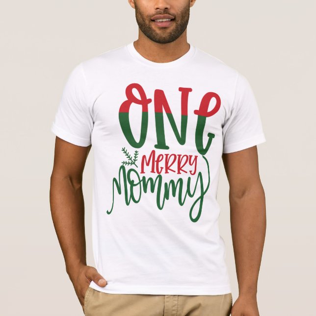 One Merry Mommy Ugly Christmas Sweater Family Xmas (Front)