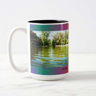 One Mile Recreation Area in Chico CA Two-Tone Coffee Mug
