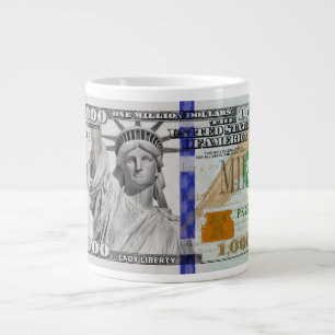 One Million Dollar Bill Giant Coffee Mug