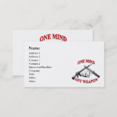 One Mind Any Weapon Business Cards (Front/Back)