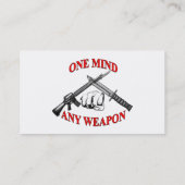 One Mind Any Weapon Business Cards (Back)