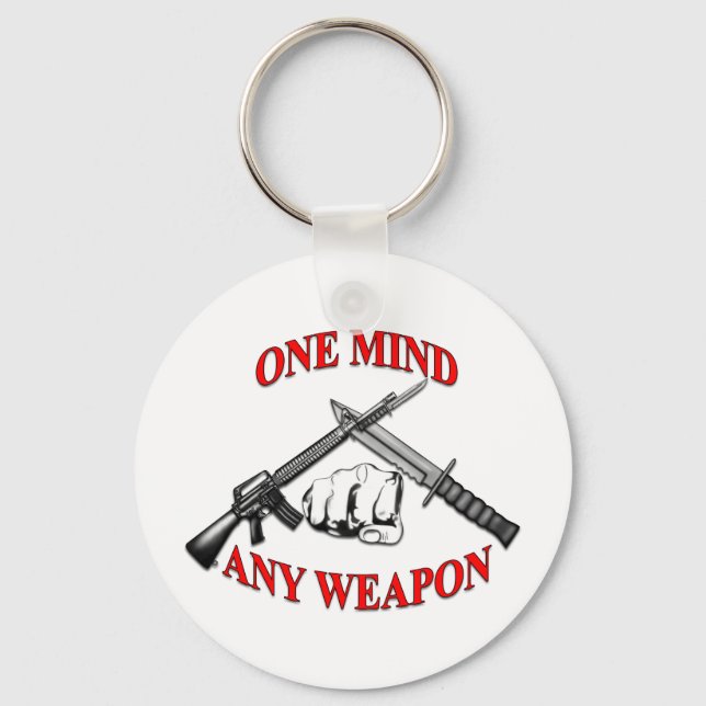 One Mind Any Weapon MCMAP Keychain (Front)