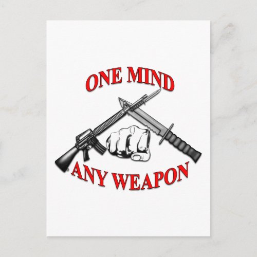 One Mind Any Weapon MCMAP Postcard