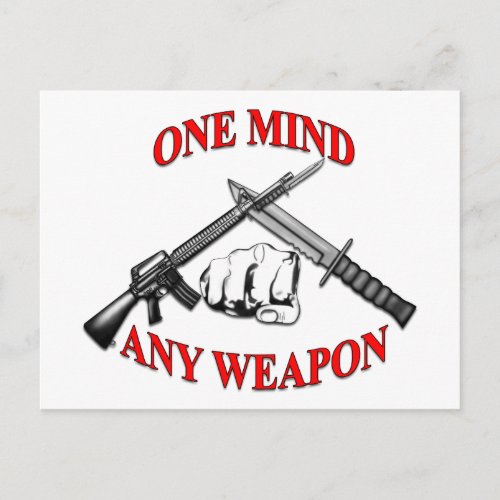 One Mind Any Weapon MCMAP Postcard
