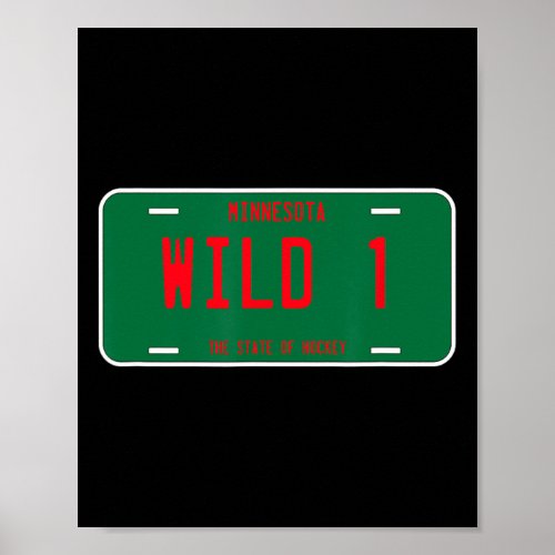 One Minnesota License Plate  Poster