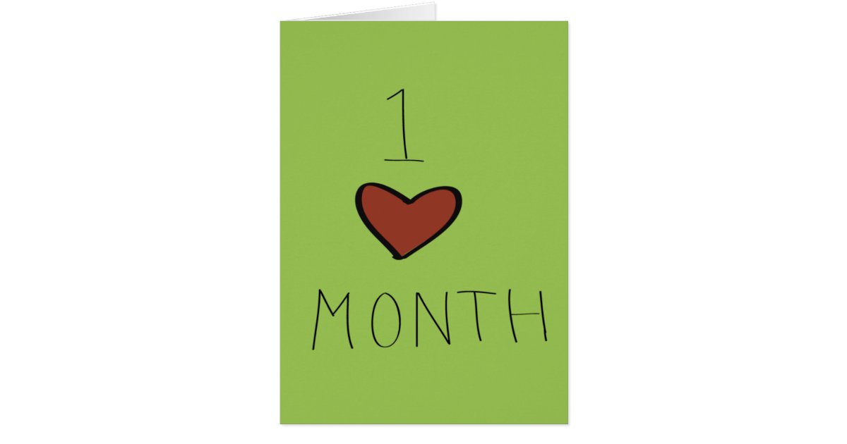 Unique 55 One Month Anniversary Card