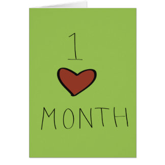 Unique 55 One Month Anniversary Card