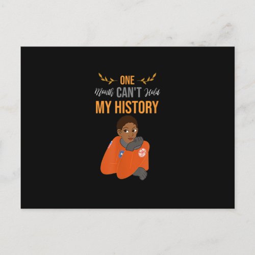 One Month Cant Hold My History Black Astronaut Bhm Announcement Postcard