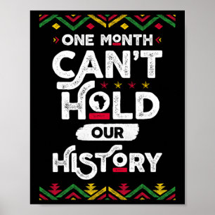 One Month Can't Hold Our History African Black His Poster