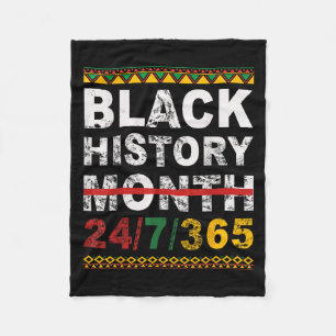One Month Can't Hold Our History Black History Mon Fleece Blanket