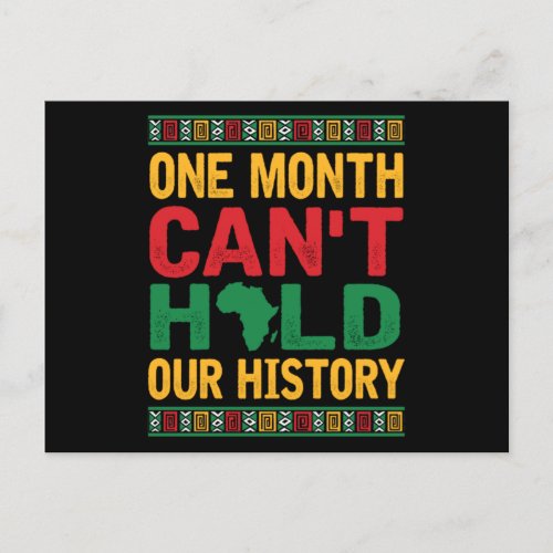 One Month Cant Hold Our History Black Pride Africa Announcement Postcard